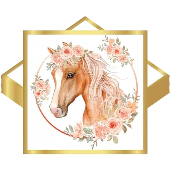 PACK OF 30 HORSE BIRTHDAY NAPKINS, HORSE PARTY NAPKINS, 33 X 33 CM, CHILDREN'S BIRTHDAY DECORATION FOR BOYS AND GIRLS, FOR GARDEN PARTY, WEDDING, CHILDREN'S BIRTHDAY - Image 1